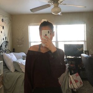 american eagle v neck sweater